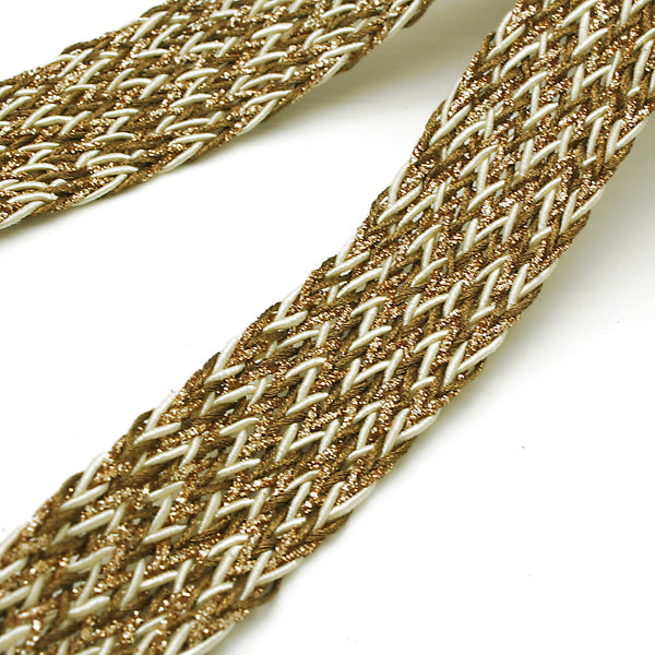 GOLD BROWN WOVEN TRIM - sarahi.NYC