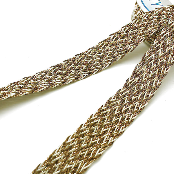 GOLD BROWN WOVEN TRIM - sarahi.NYC