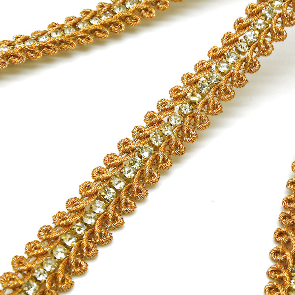 GOLD CRYSTAL SWIRL TRIM - sarahi.NYC