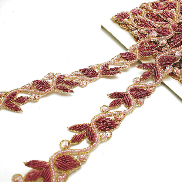 PINK BEADED TRIM - sarahi.NYC