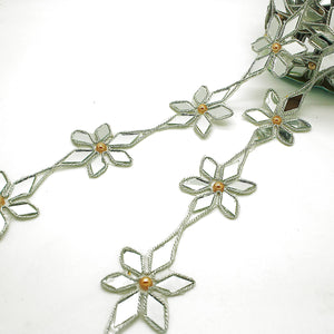 SILVER FLOWER MIRROR TRIM - sarahi.NYC