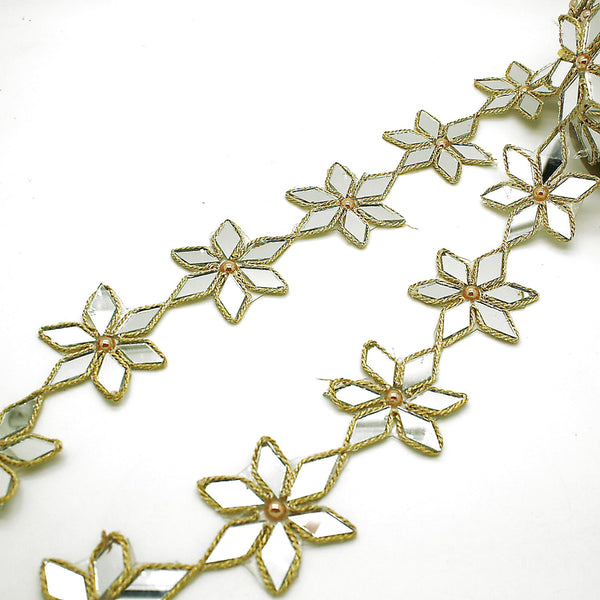 GOLD FLOWER MIRROR TRIM - sarahi.NYC