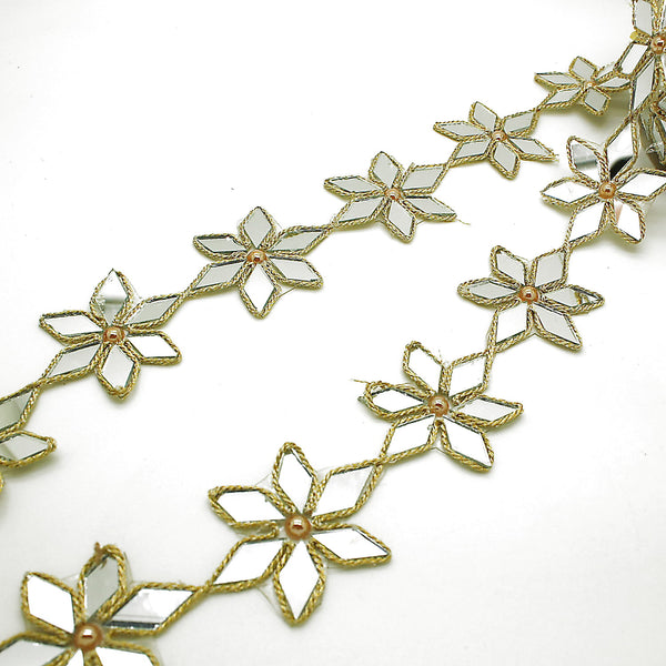 GOLD FLOWER MIRROR TRIM - sarahi.NYC