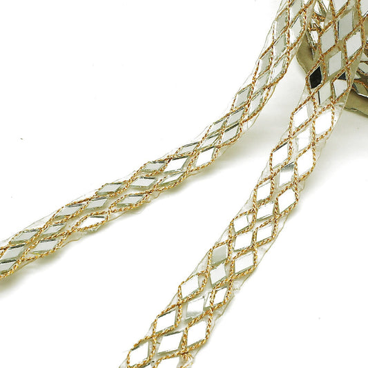 DARK GOLD MIRROR HOTFIX TRIM - sarahi.NYC