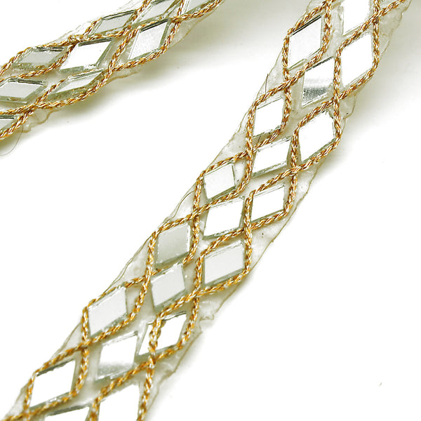 DARK GOLD MIRROR HOTFIX TRIM - sarahi.NYC