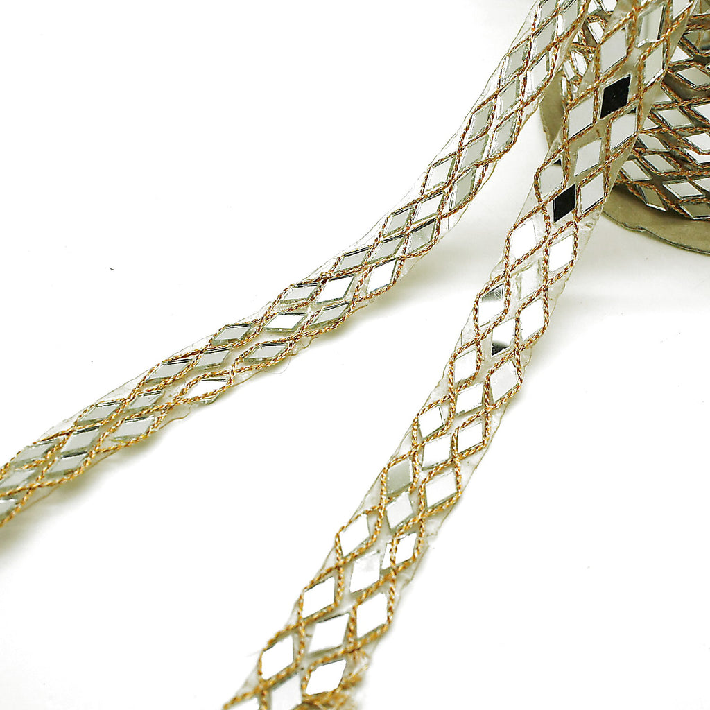 DARK GOLD MIRROR HOTFIX TRIM - sarahi.NYC