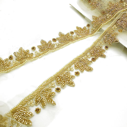 GOLD NET RHINESTONE TRIM - sarahi.NYC