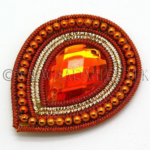 ORANGE TEAR DROP MOTIF - sarahi.NYC - Sarahi.NYC