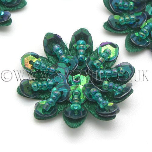5 X GREEN FLOWER MOTIFS - SARAHI.NYC - Sarahi.NYC