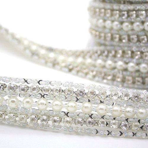 FAUX CRYSTAL PEARL TRIM - sarahi.NYC - Sarahi.NYC