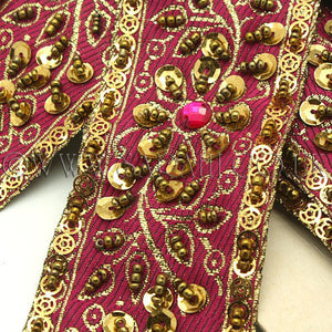 PINK GOLD BEADED & SEQUIN RIBBON  TRIM - sarahi.NYC - Sarahi.NYC