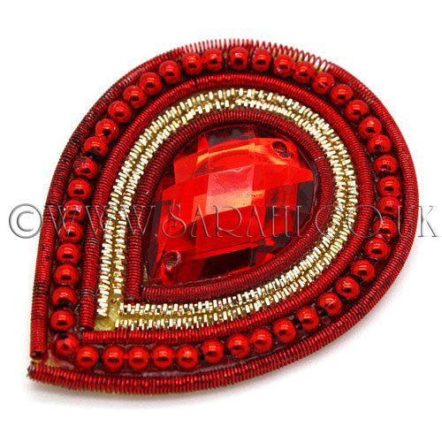 RED TEAR DROP MOTIF - sarahi.NYC - Sarahi.NYC
