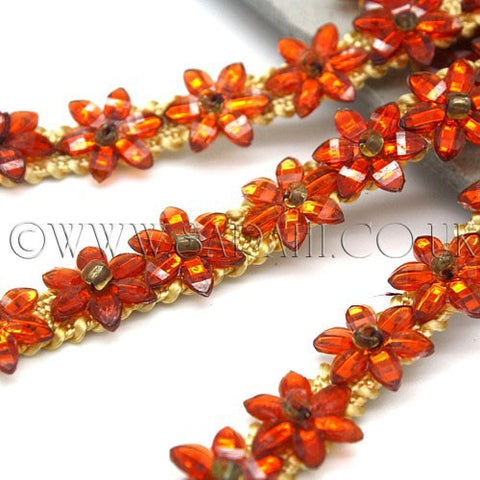 ORANGE  FLORAL  TRIM - sarahi.NYC - Sarahi.NYC