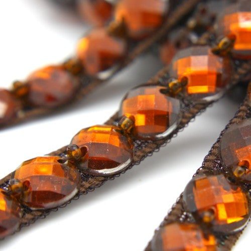 BROWN RHINESTONE TRIM - sarahi.NYC - Sarahi.NYC