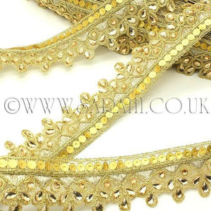 GOLD  RHINESTONE edging trim