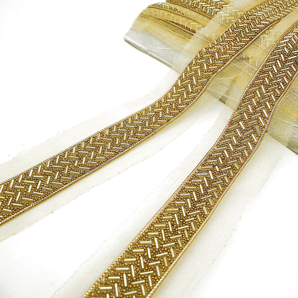 GOLD beaded trim