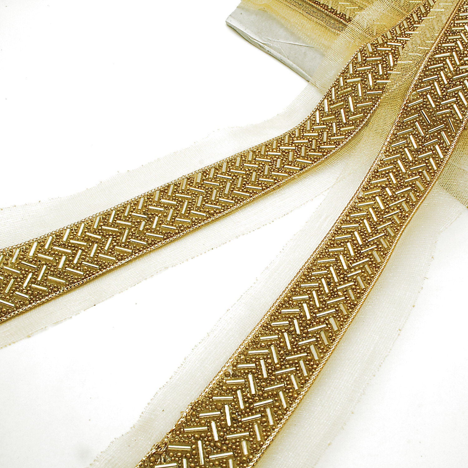 GOLD beaded trim