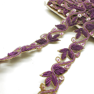 LILAC GOLD floral trim