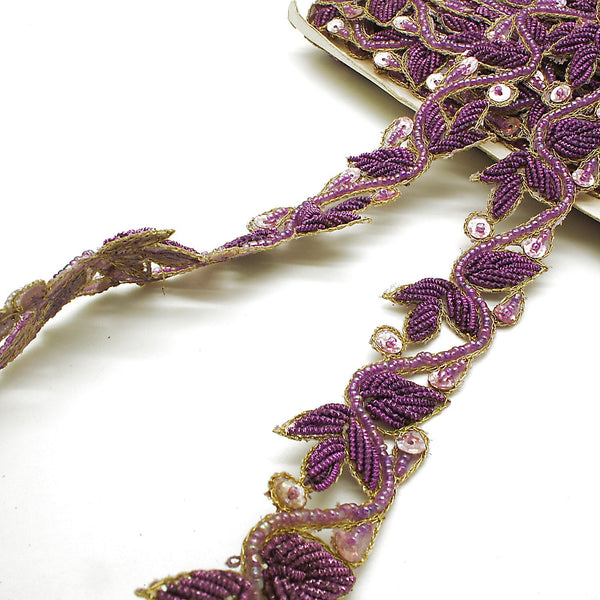 LILAC GOLD floral trim