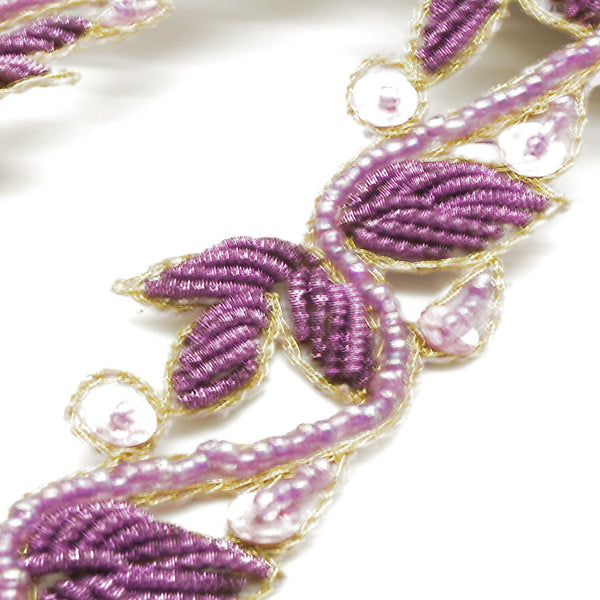 LILAC GOLD floral trim