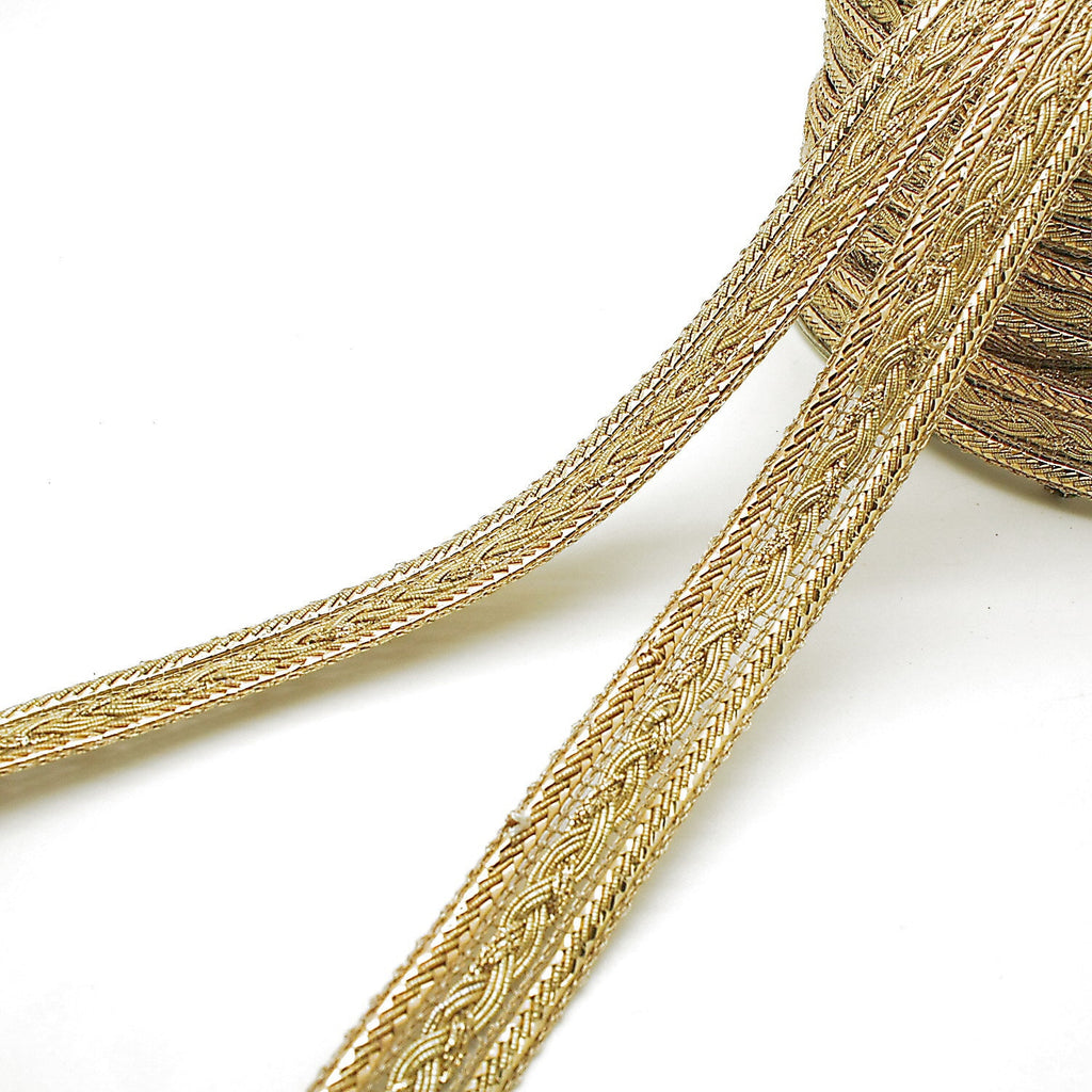GOLD METALLIC PLAIT trim