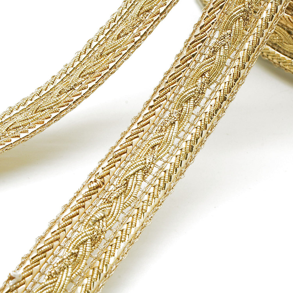 GOLD METALLIC PLAIT trim