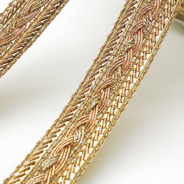 BRONZE METALLIC PLAIT trim