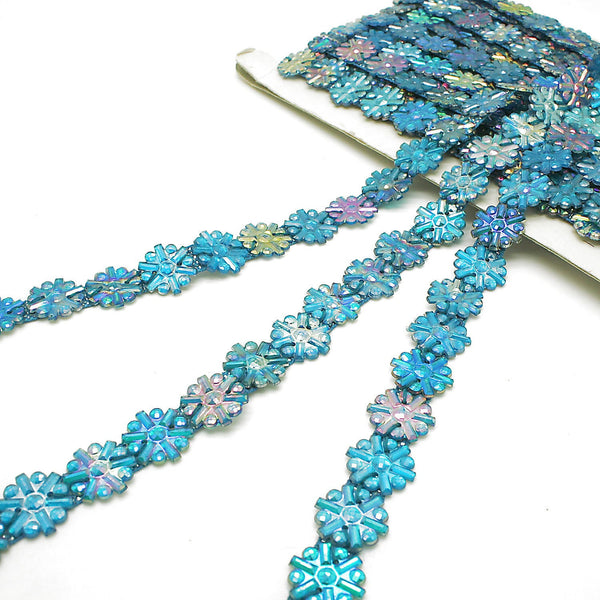 TURQUOISE IRIDESCENT GEM trim