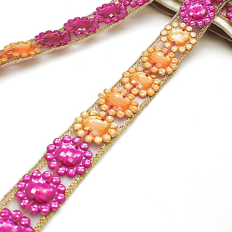 PINK YELLOW GEM trim