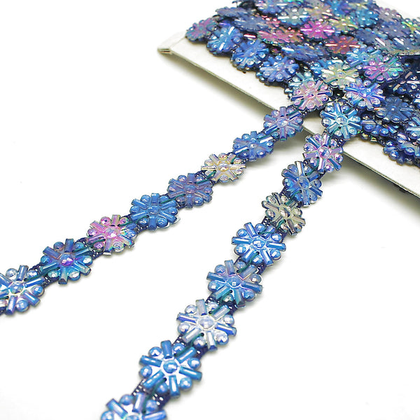 BLUE IRIDESCENT GEM trim