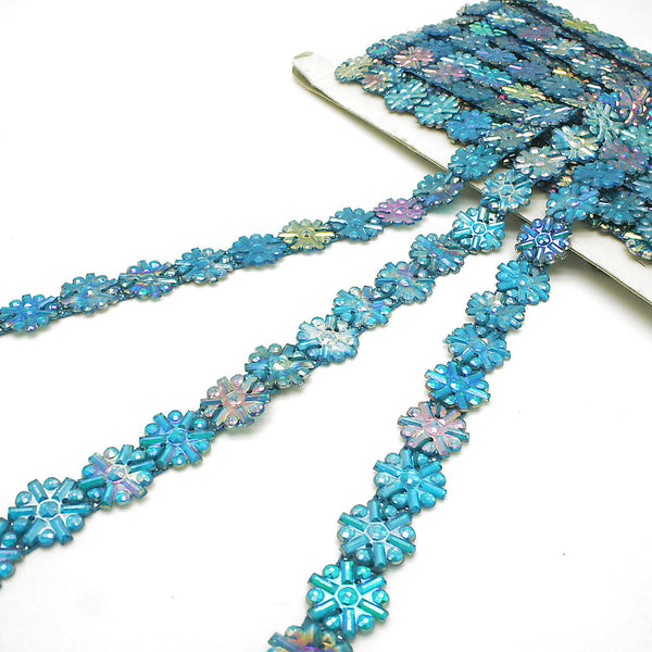 TURQUOISE IRIDESCENT GEM trim