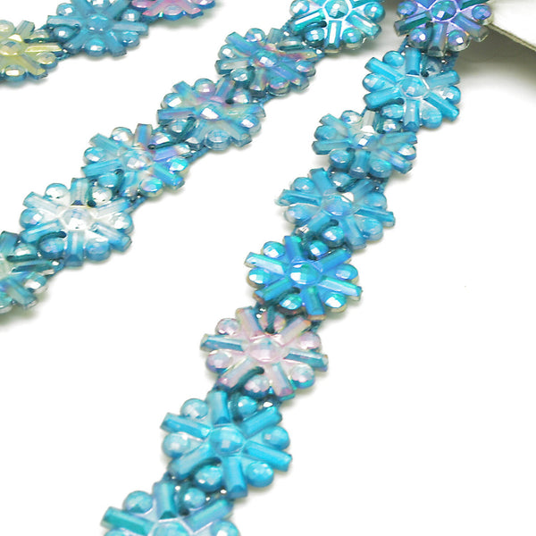 TURQUOISE IRIDESCENT GEM trim