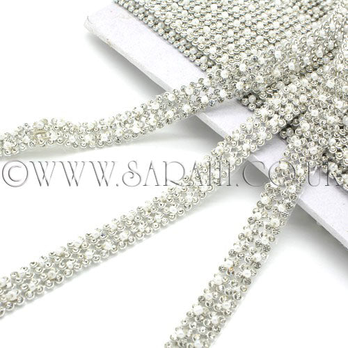 WHITE SILVER CRYSTAL TRIM - sarahi.NYC - Sarahi.NYC