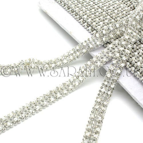 WHITE SILVER CRYSTAL TRIM - sarahi.NYC - Sarahi.NYC