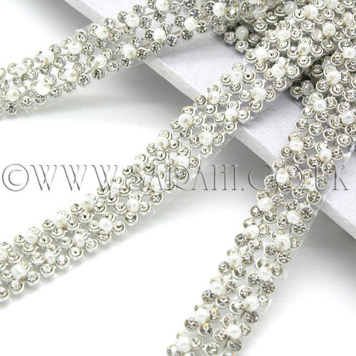 WHITE SILVER CRYSTAL TRIM - sarahi.NYC - Sarahi.NYC